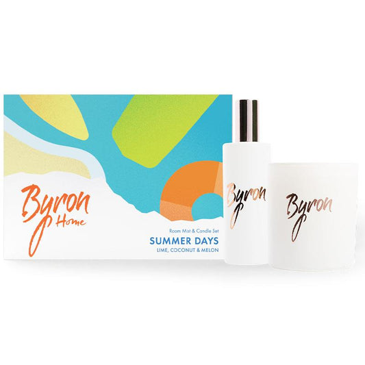 Byron Summer Days Candle 160g & Room Spray 50ml Gift Set