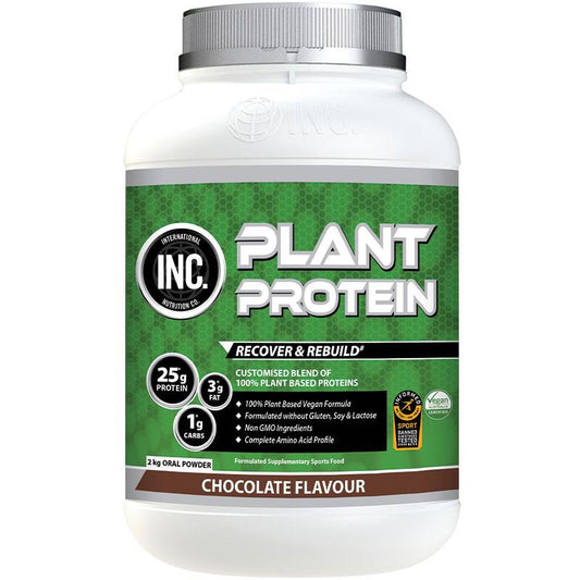 INC Plant Protein Chocolate 2kg - Vegan Protein for Muscle Strength