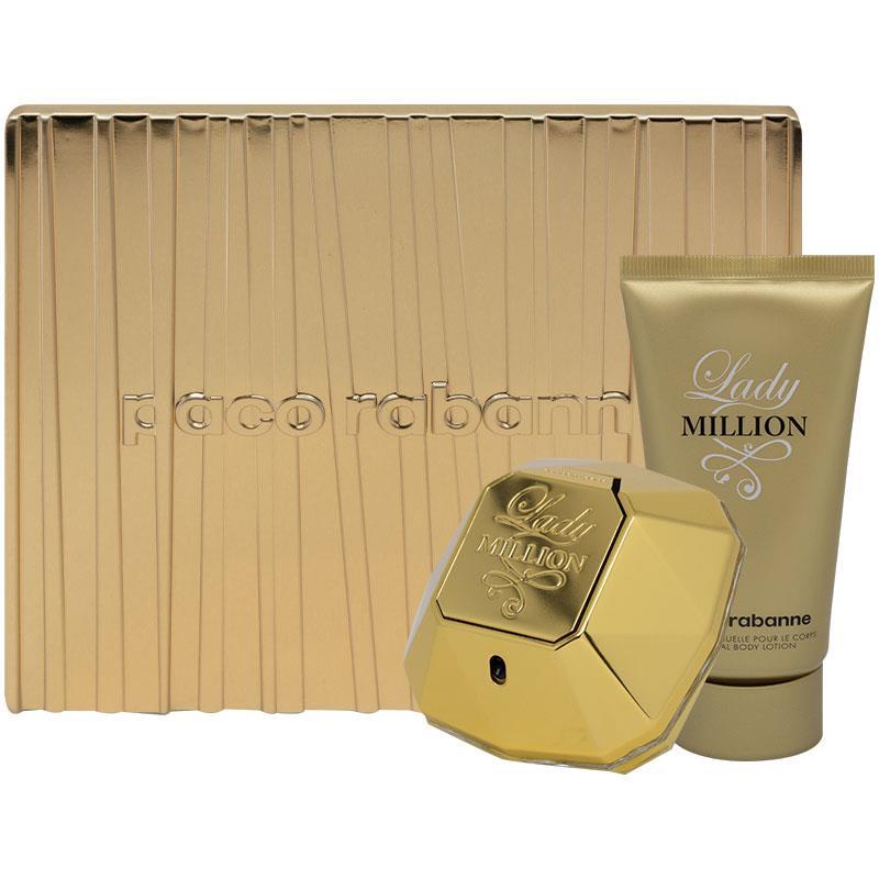 Paco Rabanne Rabanne Lady Million Eau de Parfum 50ml & Body Lotion 2 Piece Set