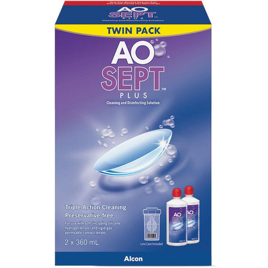 Aosept Plus 360mL Twin Pack - Ultimate Contact Lens Care