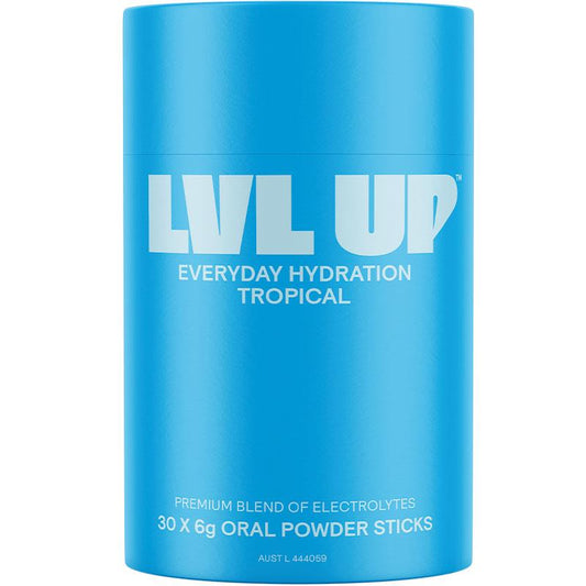 Lvl Up Everyday Hydration Sticks - Tropical Flavor (30 Pack)