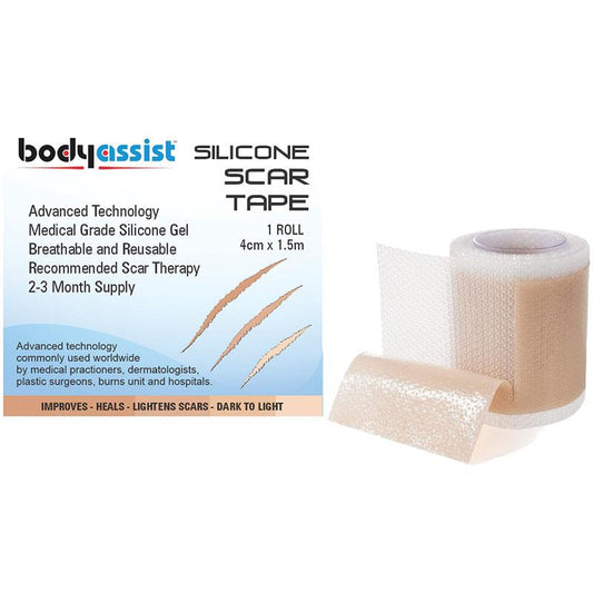 Body Assist Silicone Scar Tape 4cm x 1.5m Roll - Advanced Scar Management