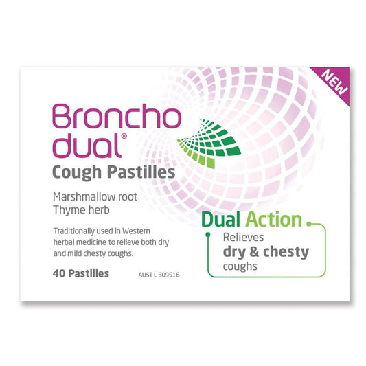 Bronchodual Cough Pastilles 40 Count - Herbal Cough Relief