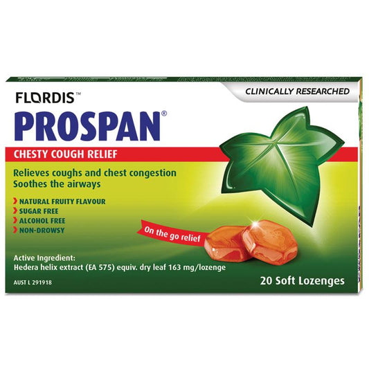 Prospan Chesty Cough Lozenges - 20 Sugar-Free Chewable Lozenges