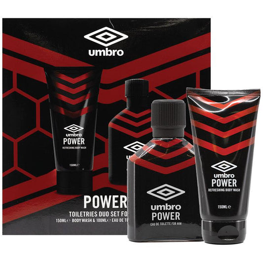 Umbro Power Eau de Toilette 100ml 2 Piece Set - Energizing Fragrance Duo