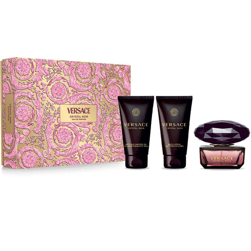 Versace Crystal Noir Eau de Parfum 50ml + Bath & Shower Gel 50ml + Body Lotion 50ml - 3 Piece Set
