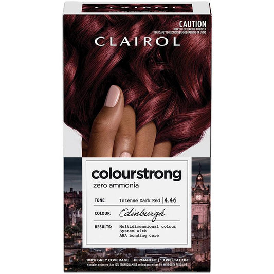 Clairol Colour Strong Kit 4.46 Intense Dark Red - Ammonia-Free Hair Color