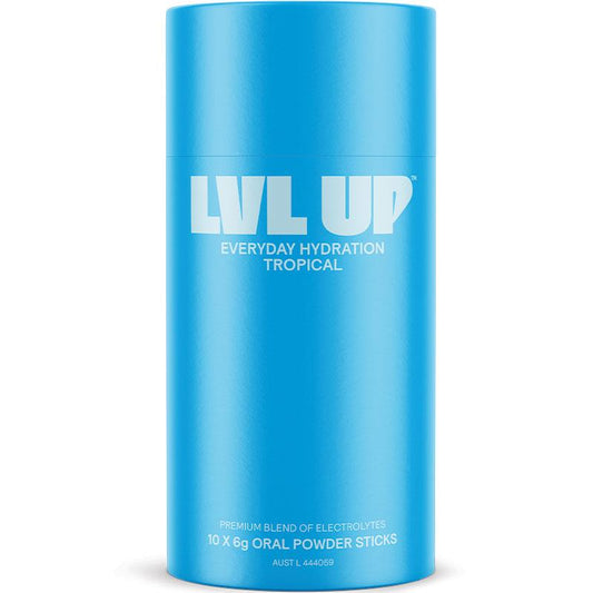 Lvl Up Everyday Hydration Sticks - Tropical Flavor 10 Pack