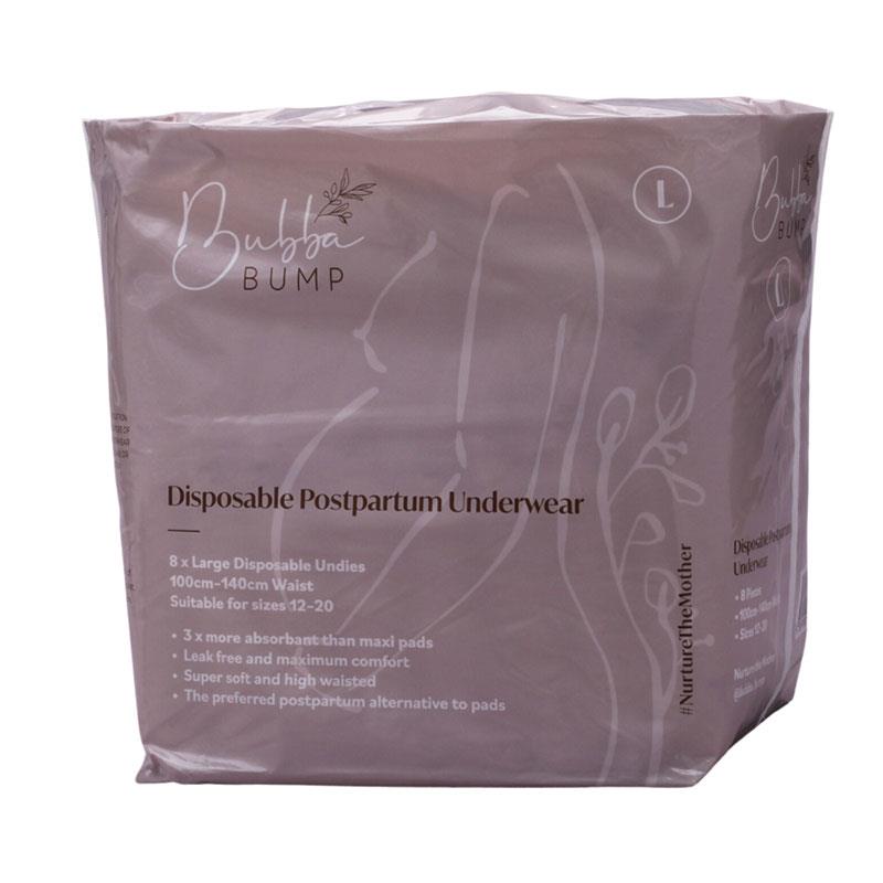 Bubba Bump Disposable Postpartum Underwear Large 8 Pack