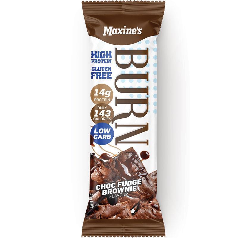 Maxine's Burn Bar Double Choc Fudge - 40g High Protein Snack