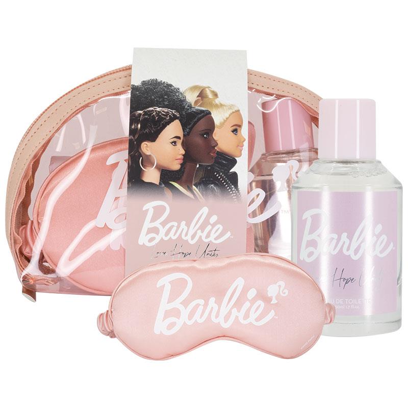 Barbie Eau de Toilette 50ml & Cosmetic Bag 3 Piece Set
