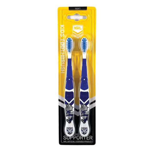 NRL Kids Toothbrush Canterbury Bulldogs Twin Pack