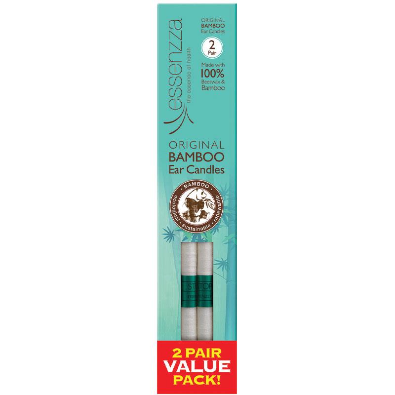 Essenzza Original Bamboo Ear Candles - 2 Pair
