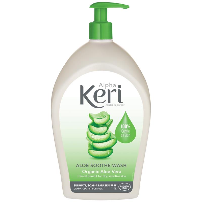 Alpha Keri Aloe Soothe Gentle Wash 1L - Hydrating for Sensitive Skin