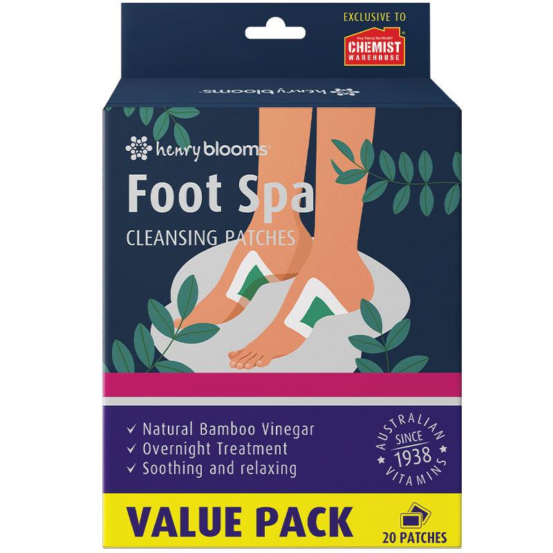 Blooms Foot Cleansing Patches, 20 Patches with Bamboo Vinegar & Vitamin C