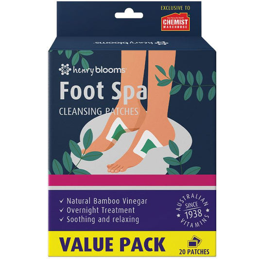 Blooms Foot Cleansing Patches, 20 Patches with Bamboo Vinegar & Vitamin C