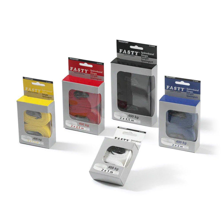 FASTY 25mm X 2.0m 400kg Cam Buckle Strap Twin Pack