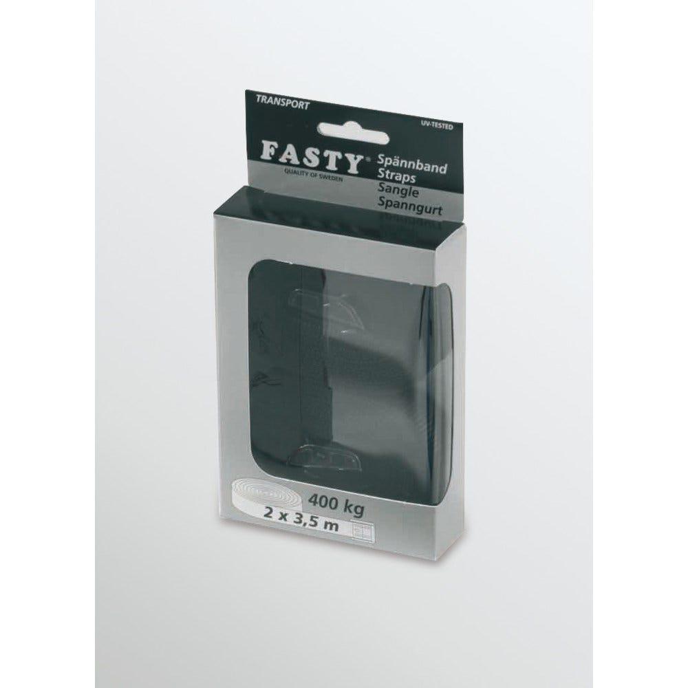 FASTY 25mm X 3.5m 400kg Cam Buckle Strap Twin Pack