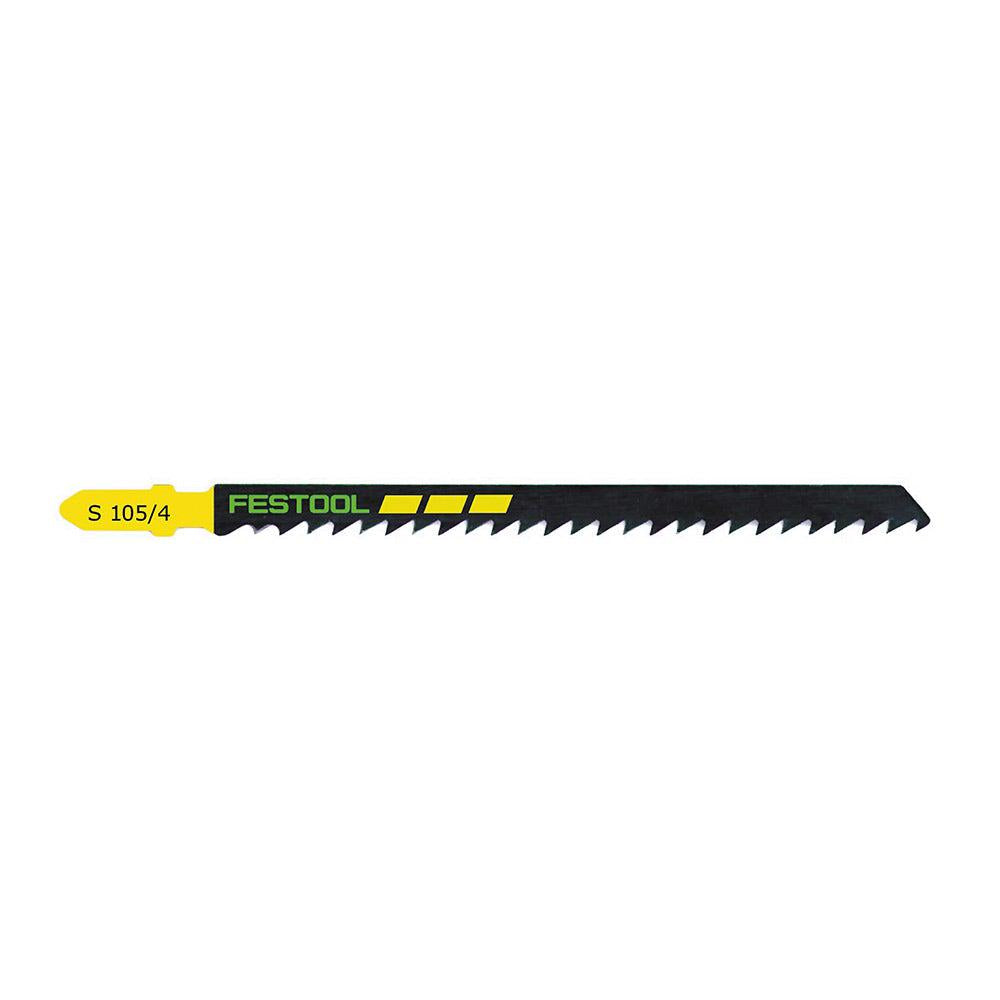 FESTOOL 105mm x 4mm T-Shank Jigsaw Blade for Wood Cutting - STANDARD - 5 Piece 204315