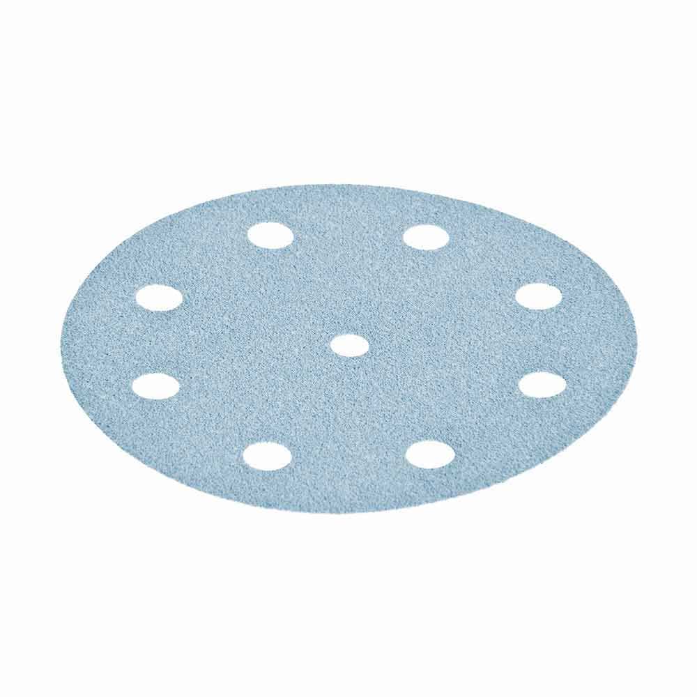 FESTOOL 125mm 500G Granat Hook and Loop Sanding Disc - 100 Piece 497178