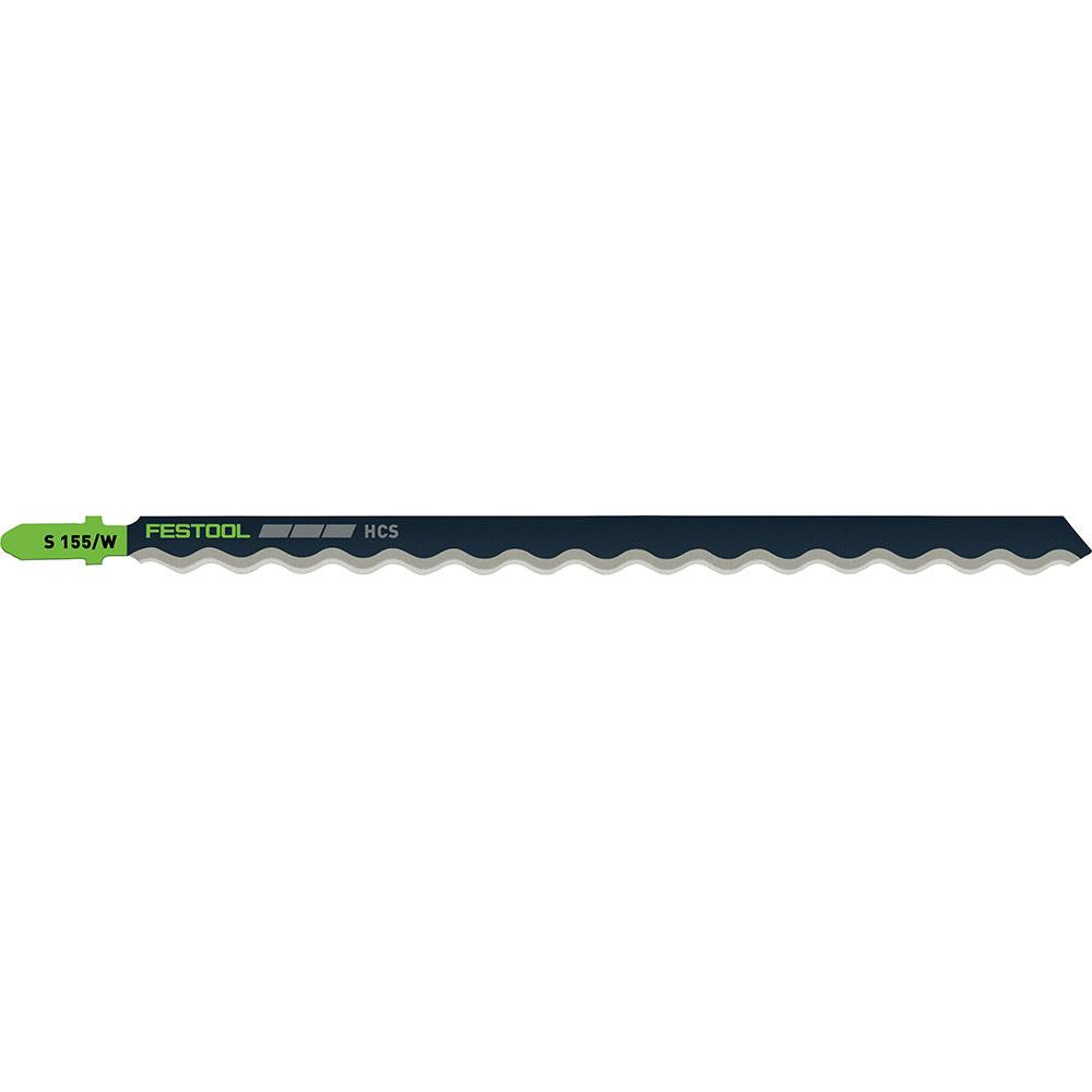 FESTOOL 155mm T-Shank Jigsaw Blade for Glass Cutting for Foam Cutting - 3 Piece 204345