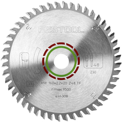 FESTOOL 160mm 48T TCT Circular Saw Blade for Laminate Flooring Cutting
