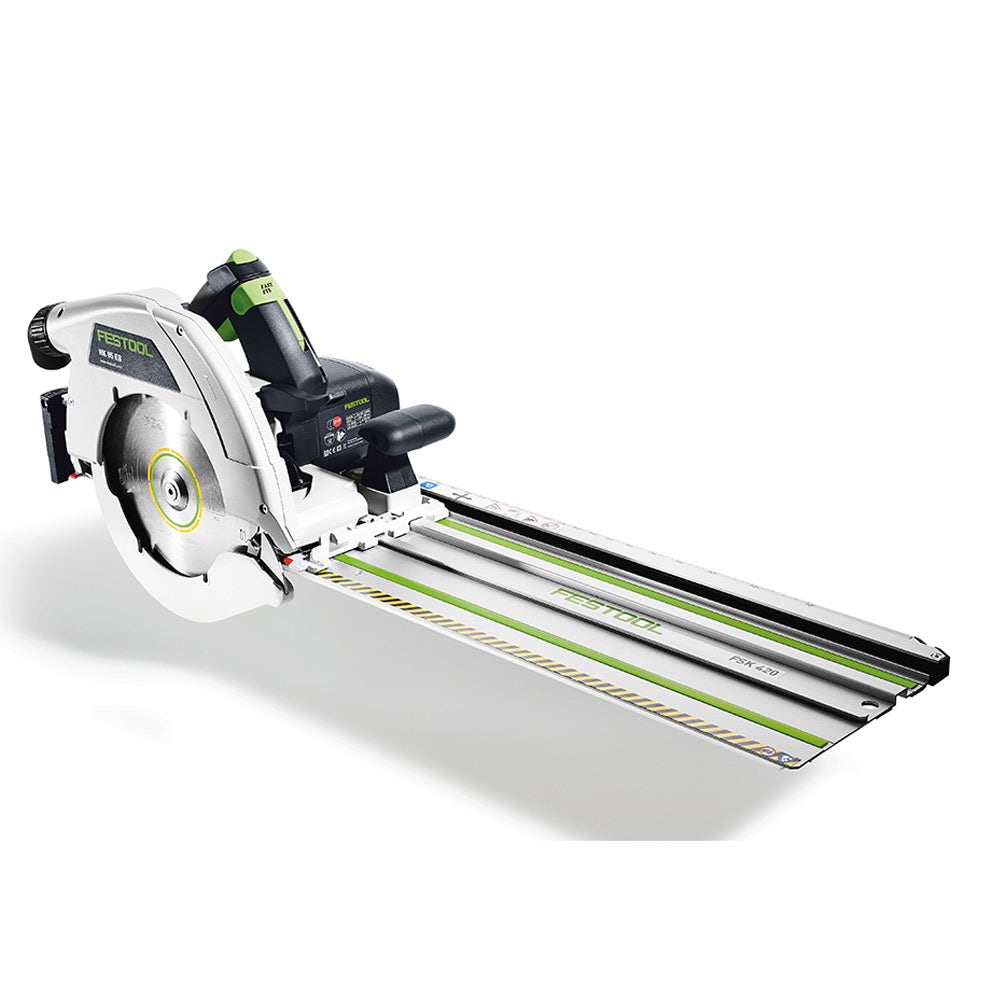 FESTOOL 2300W 230mm Circular Saw in Systainer w 420mm Cross Cut Rail 576143