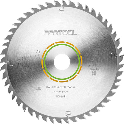 FESTOOL 230mm 48T TCT Circular Saw Blade for Veneered Panel Cutting