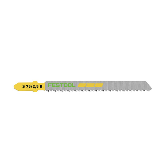 FESTOOL S 75mm x 2.5mm R Fine Cut Jigsaw Blade - 5 Piece 204259