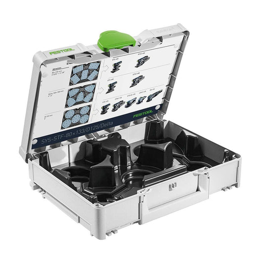 FESTOOL Systainer3 SYS 1 for 80x133mm D125mm 100mm Delta Abrasives 576781