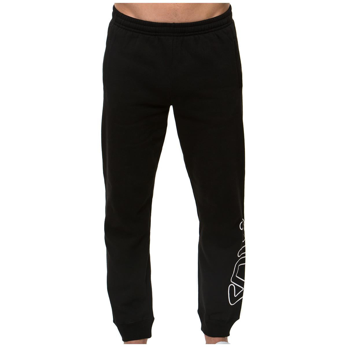 FILA Men's Brushed Fleece Cuff Trackpants Black