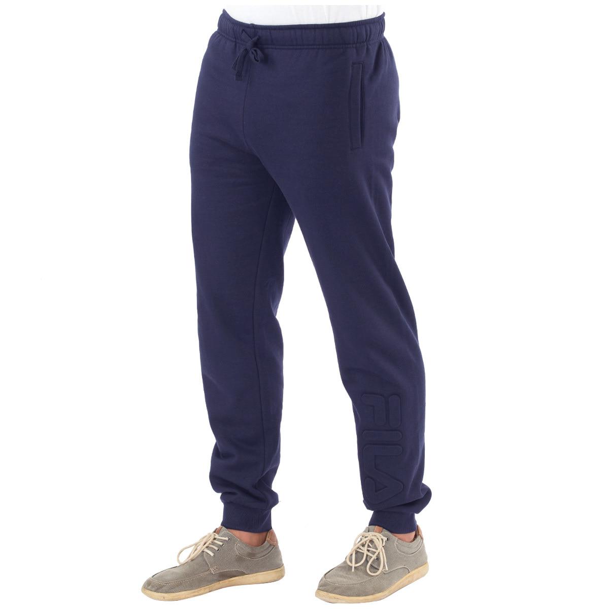 FILA Men's Theo Trackpants Navy Embossed