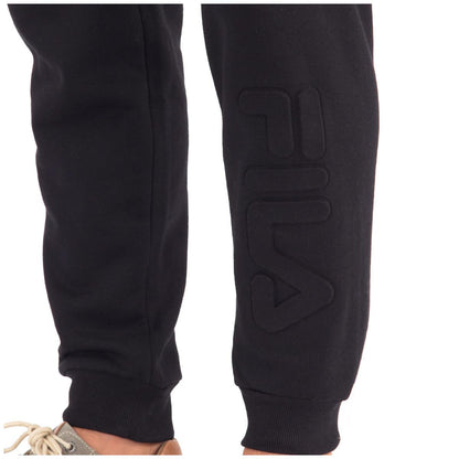 FILA Men's Theo Trackpants Black Embossed