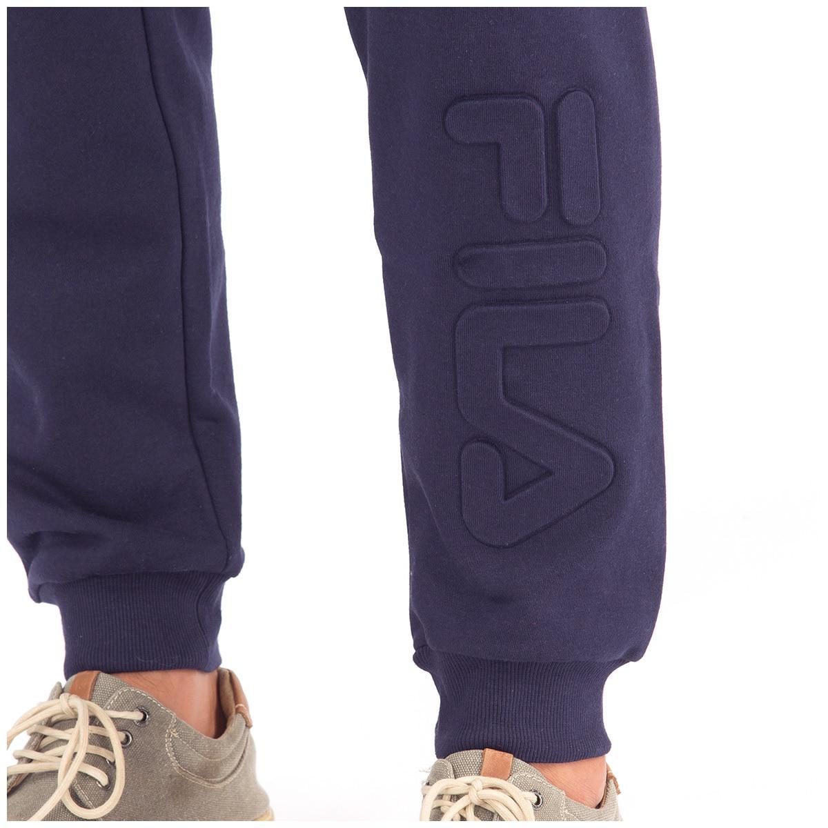 FILA Men's Theo Trackpants Navy Embossed