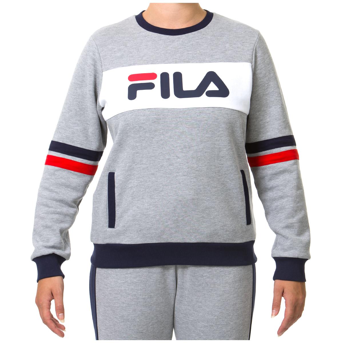 FILA Women's Tara Crew Jumper White