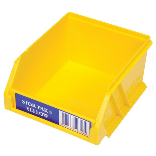 FISCHER 110 x 115 x 60mm STOR-PAK 5 Storage Bin Yellow 1H060Y