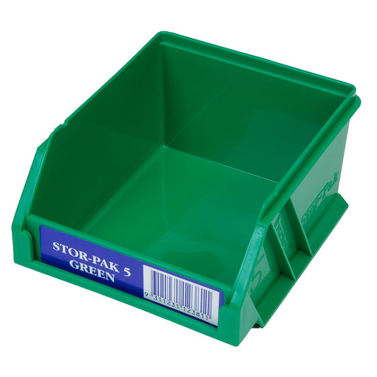 FISCHER 110 x 115 x 60mm STOR-PAK 5 Storage Bin Green 1H060G