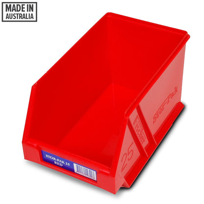 FISCHER 133 x 220 x 125mm STOR-PAK 25 Red Storage Bin 1H-062R