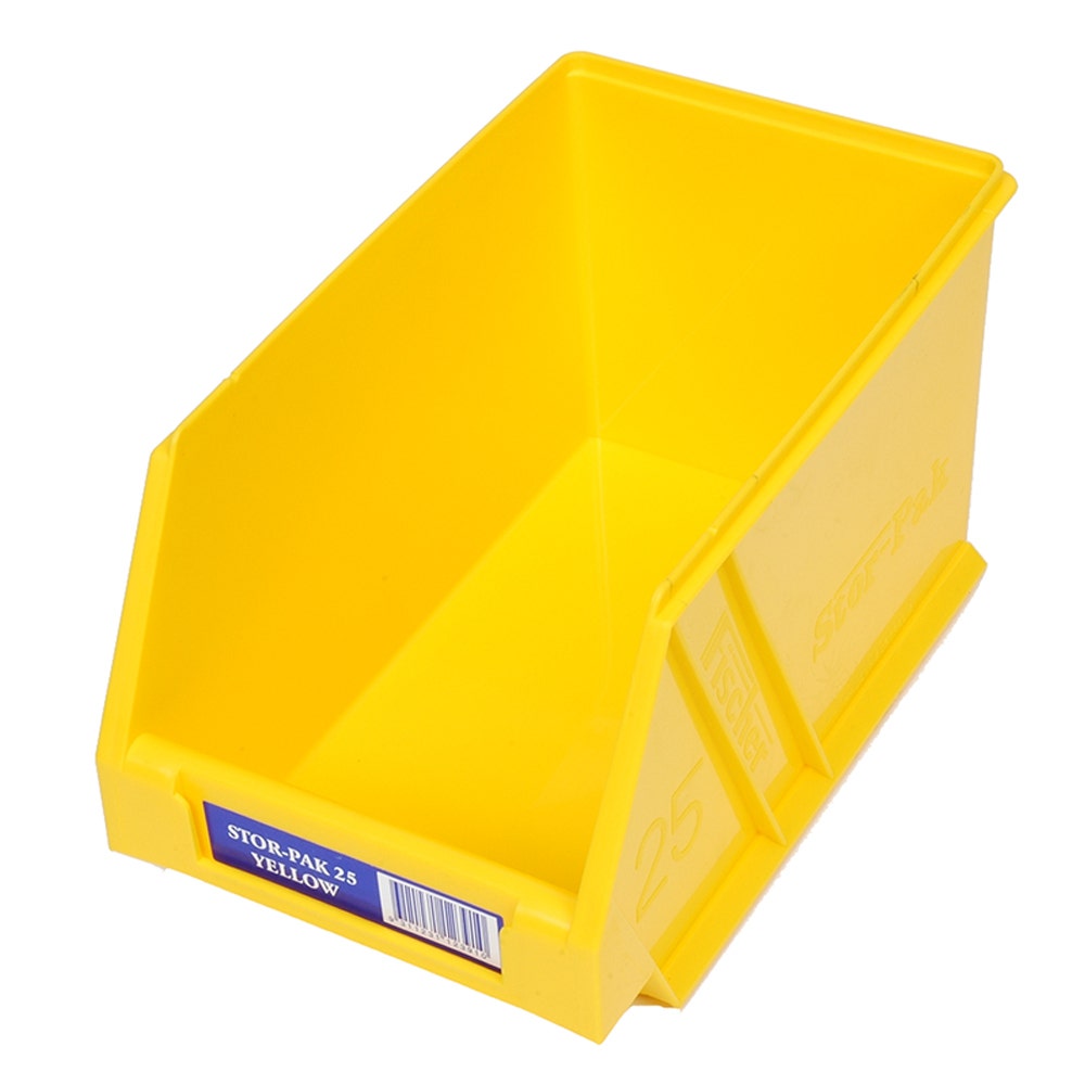 FISCHER 133 x 220 x 125mm STOR-PAK 25 Yellow Storage Bin 1H-062Y