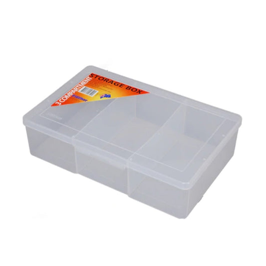FISCHER 310 x 200 x 80mm 3 Compartment Clear Large Deep 1H090XH