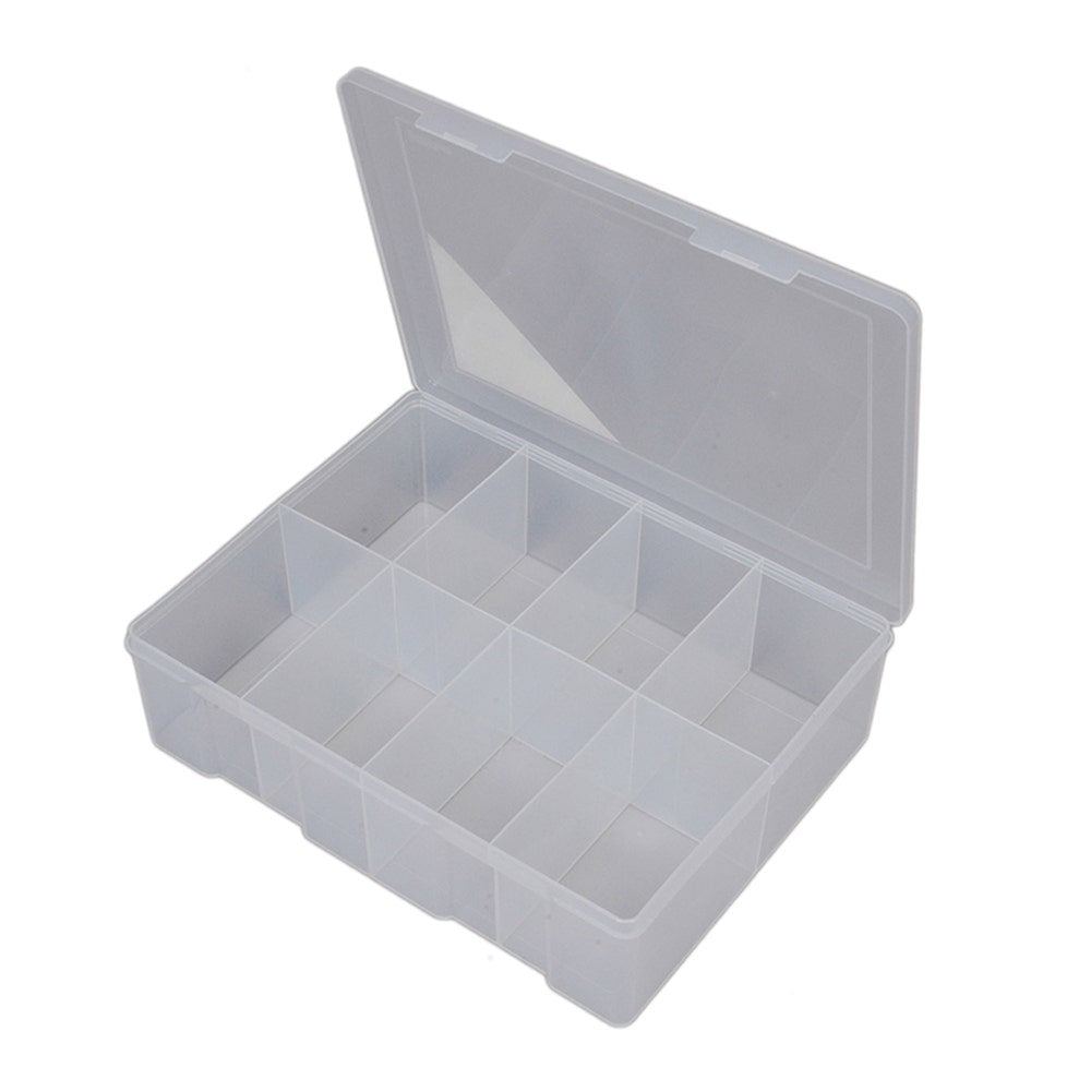 FISCHER 350 x 270 x 100mm 8 Comparts Clear XLarge Deep Storage Box 1H-098