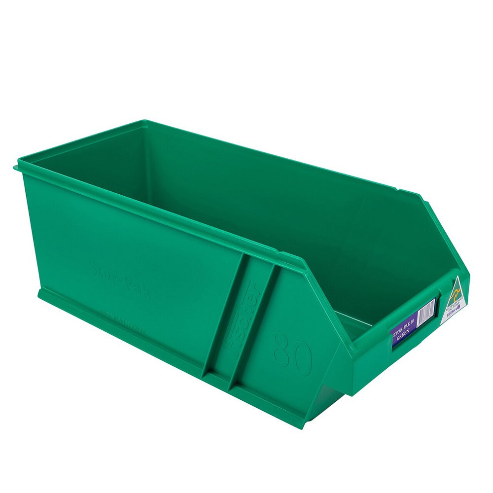 FISCHER 440 x 200 x 165mm STOR-PAK 80 Green Storage Bin F1H200G
