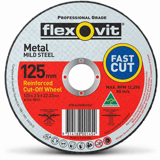FLEXOVIT 125 x 2.5mm Metal Cut Off Disc 66252841561