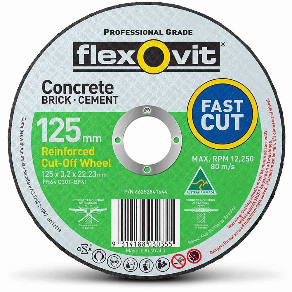 FLEXOVIT 125 x 3.2mm MASONRY Cut Off Disc 66252841644