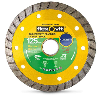FLEXOVIT 125mm Diamond Blade Set - 3 Piece
