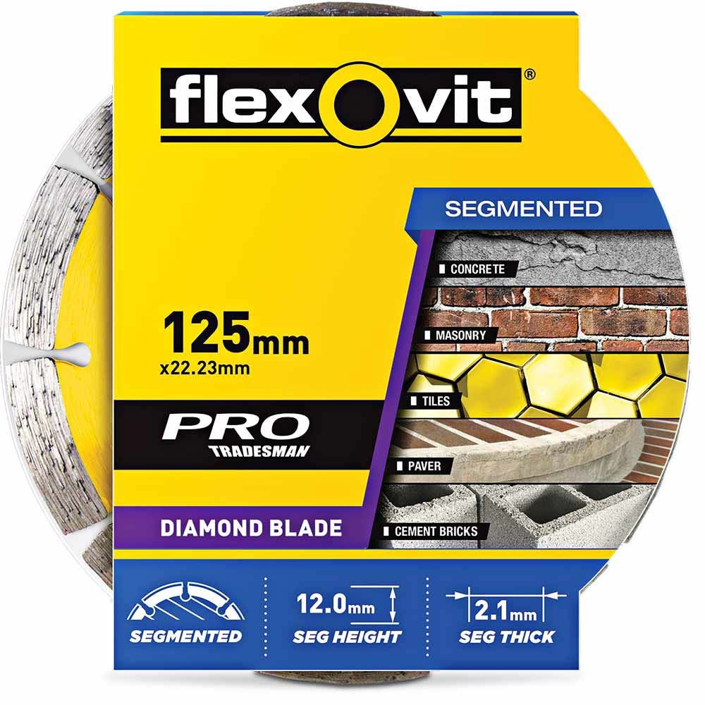 FLEXOVIT 125mm Segmented Diamond Blade for Tiles and Clay Bricks