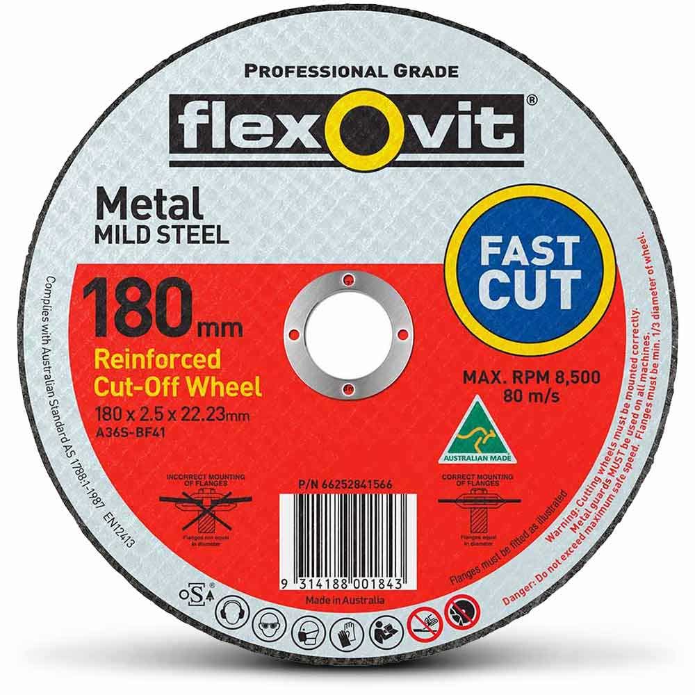 FLEXOVIT 180 x 2.5mm Metal Cut Off Disc 66252841566