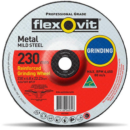 FLEXOVIT 230 x 6.8 x 22.2mm Metal Grinding Disc 66252841695