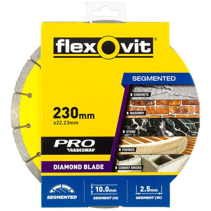 FLEXOVIT 230mm Segmented Diamond Blade for Tiles and Clay Bricks