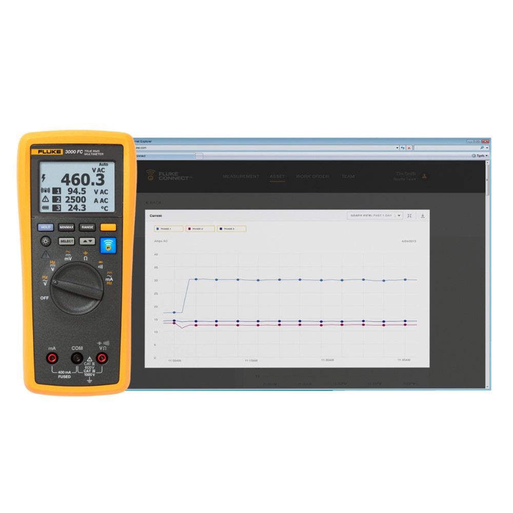 FLUKE 1000V FC Wireless Digital Multimeter FLUFLK3000FC
